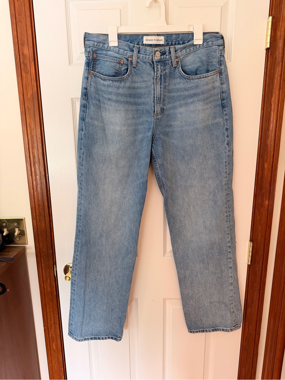 Denim Forum 90s Iggy Lo-Rise Baggy Light Blue Straight Leg Jeans Size 31
